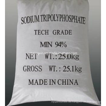 STPP / Natriumtripolyphosphat 90% 94%, Nahrungsmittelgrad, industrieller Grad, Haupthilfsmittel für synthetisches Reinigungsmittel, Synergist für Seife; Wasserenthärter,